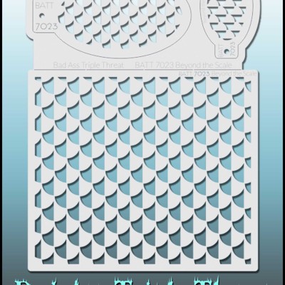 Bad Ass Triple Threat Stencil 7023